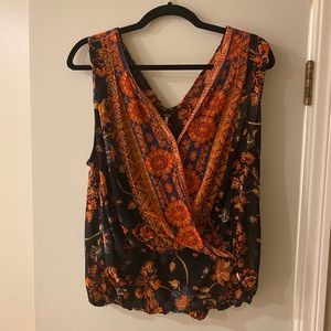 Free People orange and black tank